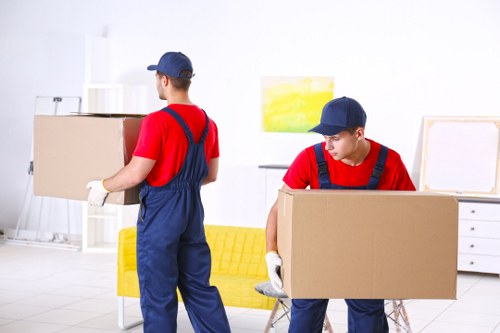 House removal team preparing a Finchley home move