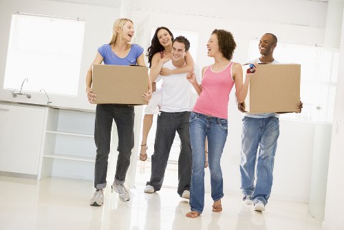 Removal team planning a Finchley home move with boxes and furniture