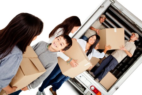 Moving van and boxes for Finchley removals pricing example