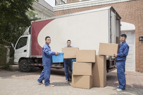 Moving truck helping with property relocation in Finchley