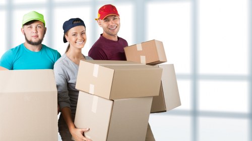Careful flat moving access and furniture handling