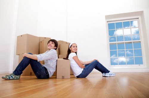 Local moving team handling a flat move in Finchley with care