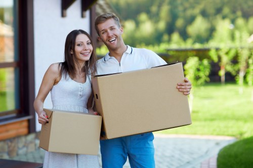 Local van removal team handling furniture transport in Finchley